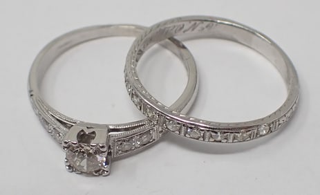 1920's Diamond Wedding Set