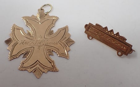 Rose Gold Pin and Pendant