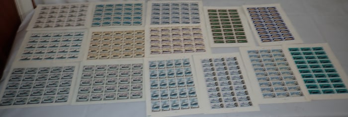 Sheets of Ships & Vehicles Stamps