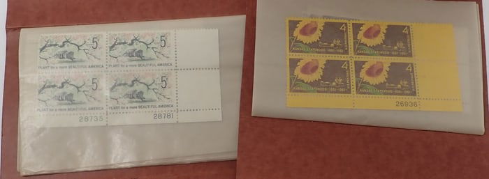 US Postage Stamp Mint Blocks