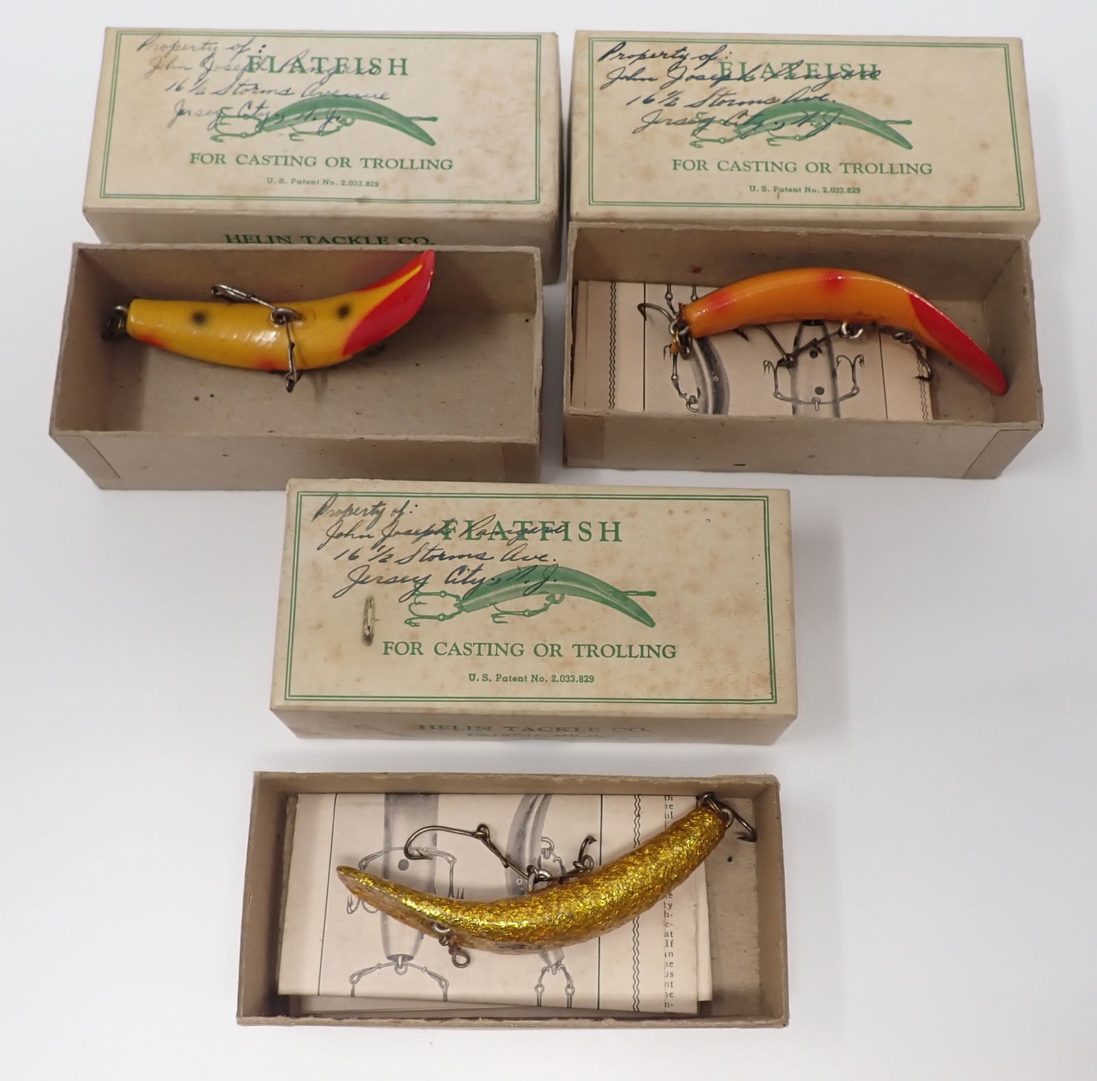 Helin Flatfish Fishing Lures w/ Boxes (1 of 5)
