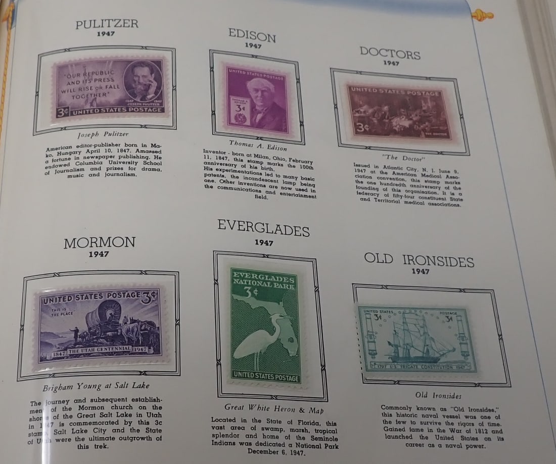 United States Commemorative Stamps: There are an additional 17 pages included, that are not pictured . Shipping available