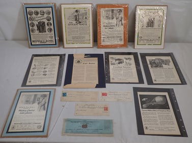 Cancelled Checks w/ Stamps Magazine Pages Misc Ephemera