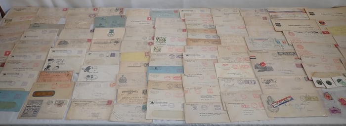 Envelopes Stamps Postards Letters Misc Ephemera