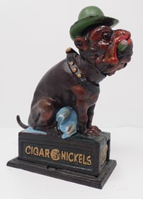 Cast Iron Ole Puffer Mechanical Bank