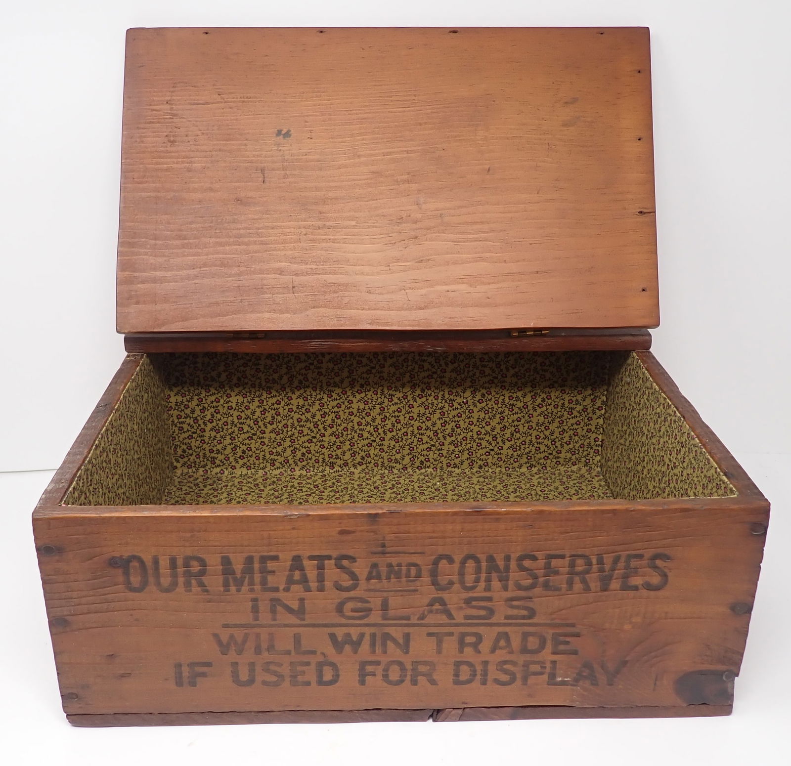 Beech Nut Brand Beef Wood Crate: Approx 10 3/4" x 14" x 5 3/4" tall. Shipping available