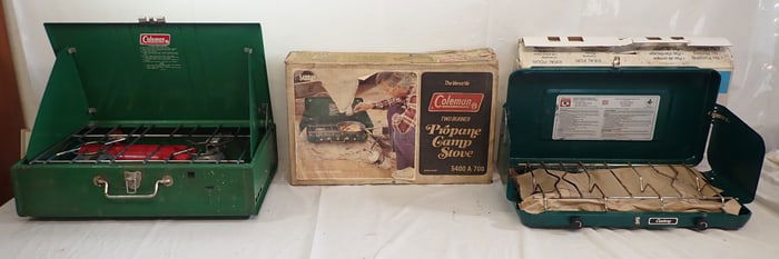 2 Coleman & 1 Century Propane Camp Stoves