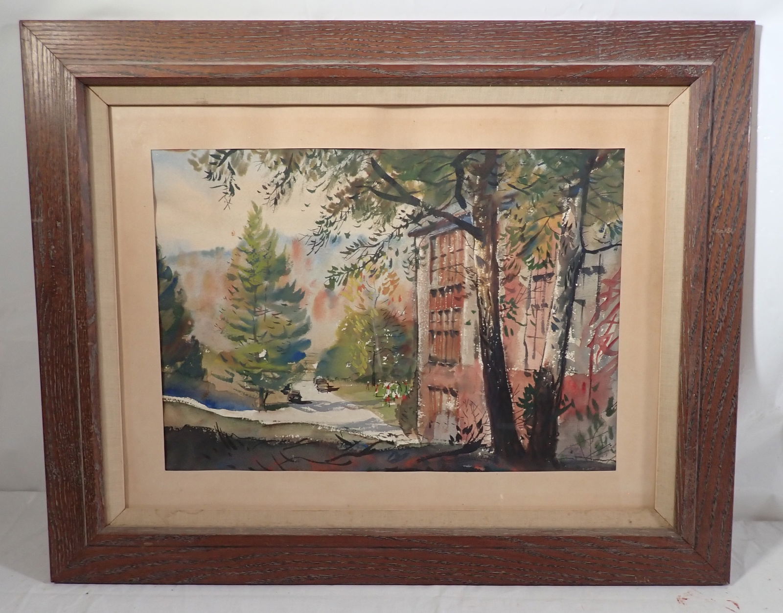 Robt E. Bell School Bus Stop Watercolor (1 of 6)