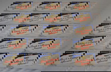 (15) 1947 Sunoco Blotter Cards