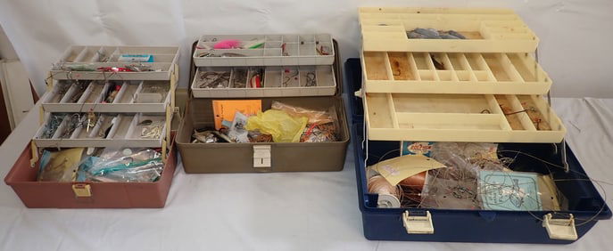 3 Tackle Boxes w/ Ocean Gear