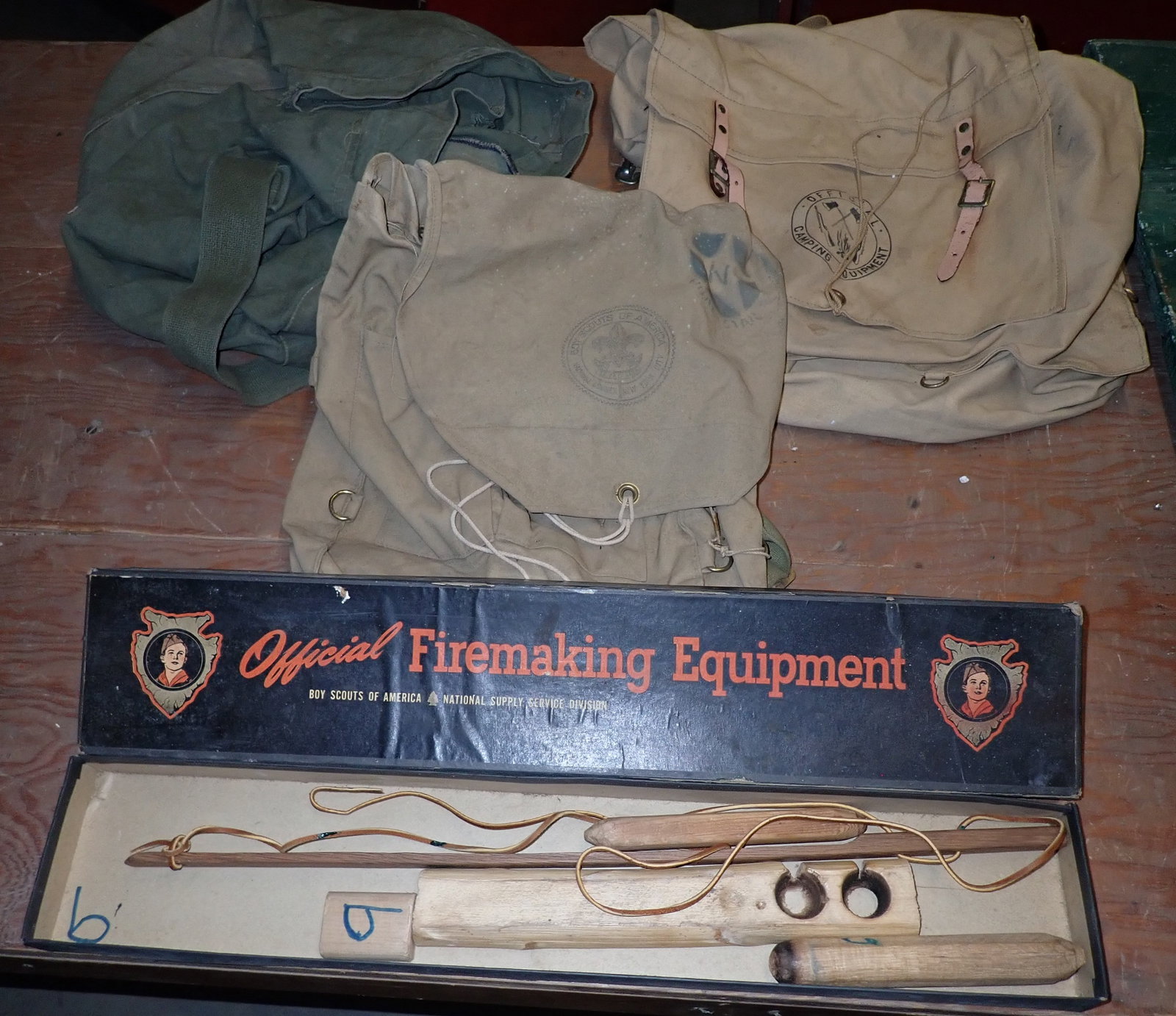 Duffle Bags incl Boy Scout & Firemaking Equipment: Shipping available