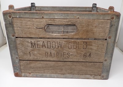 1964 Meadow Gold Dairies Milk Crate