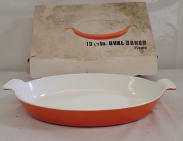 Casron Cast Iron Porcelainized Oval Baker
