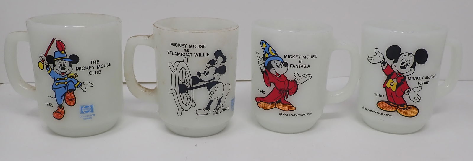 Anchor Hocking Walt Disney Mickey Mouse Coffee Mugs (1 of 1)