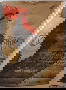 Charle Verneau Theophile-Alexander Cocorico Poster: Cocorico Poster - Approx 37 1/4" x 52 1/2". Paper applied to cloth. Shipping available