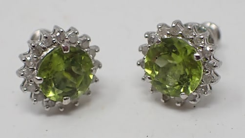 14K Gold Earrings w/ Stones