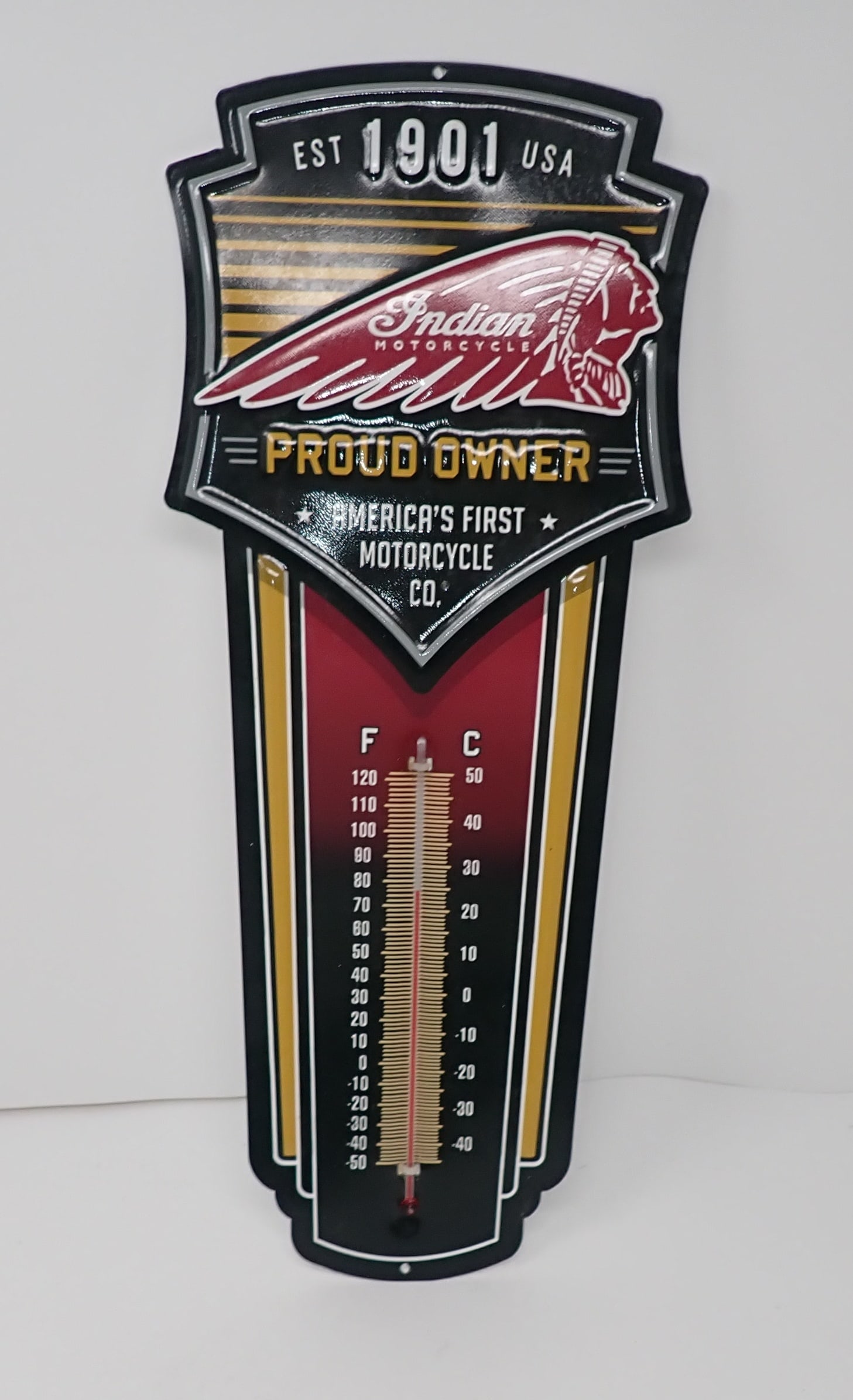 2024 Indian Motorcycle Thermometer: Approx 7 3/8" x 17 3/8". Shipping available