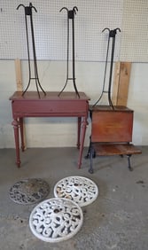 School Desk Cast Iron Umbrella Stands & Misc