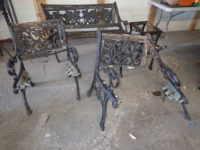 Cast Iron Patio / Porch Furniture: NO in house shipping ! Bring help to remove