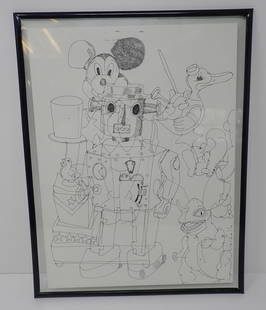 Joe Ciardiello Toys Pen & Ink: Apprx 10" x 13". Shipping available