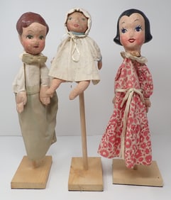 3 Paper Mache Puppets