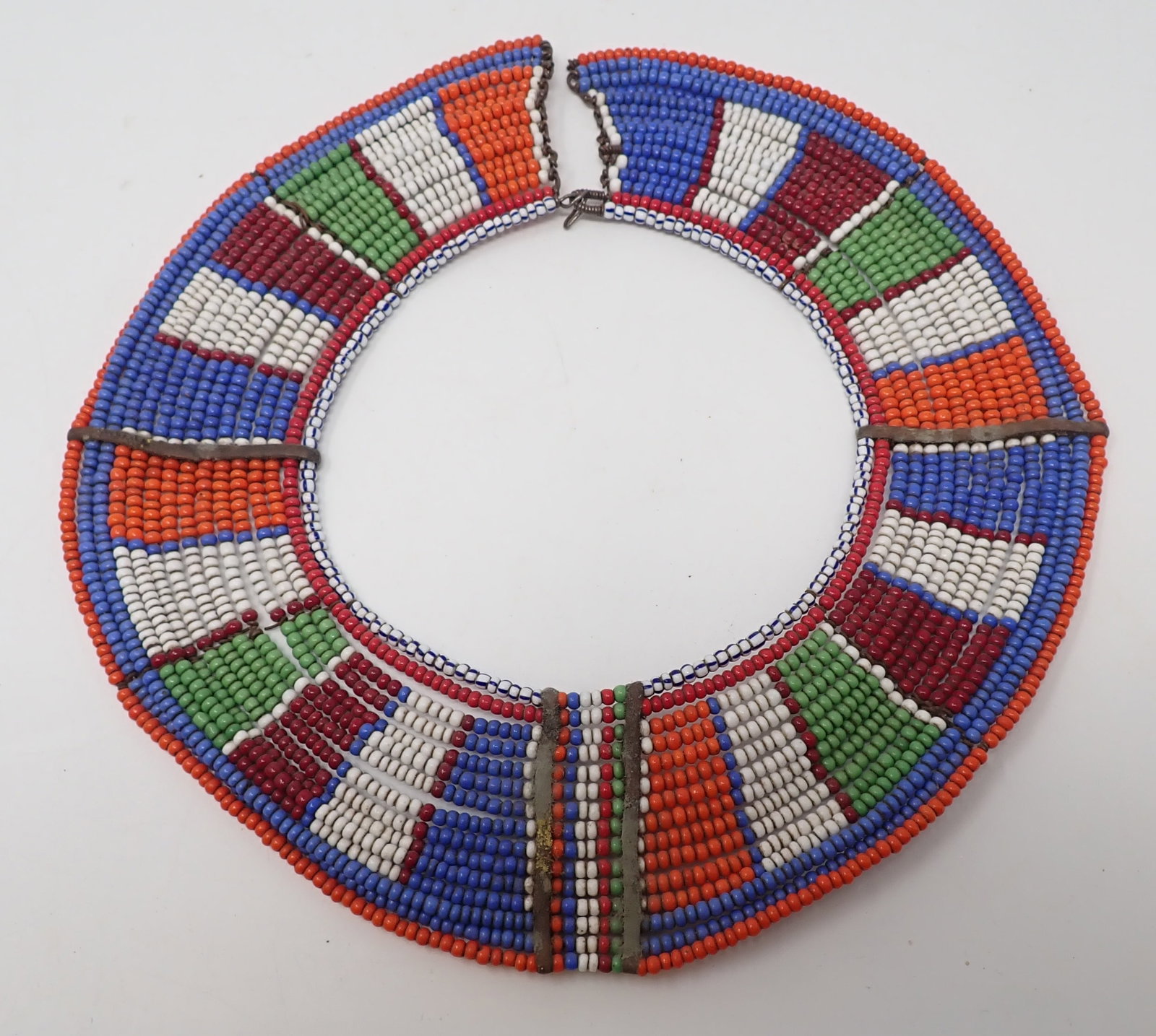 Beaded Neckpiece: Appro 2" wide and 8 1/2" in diameter