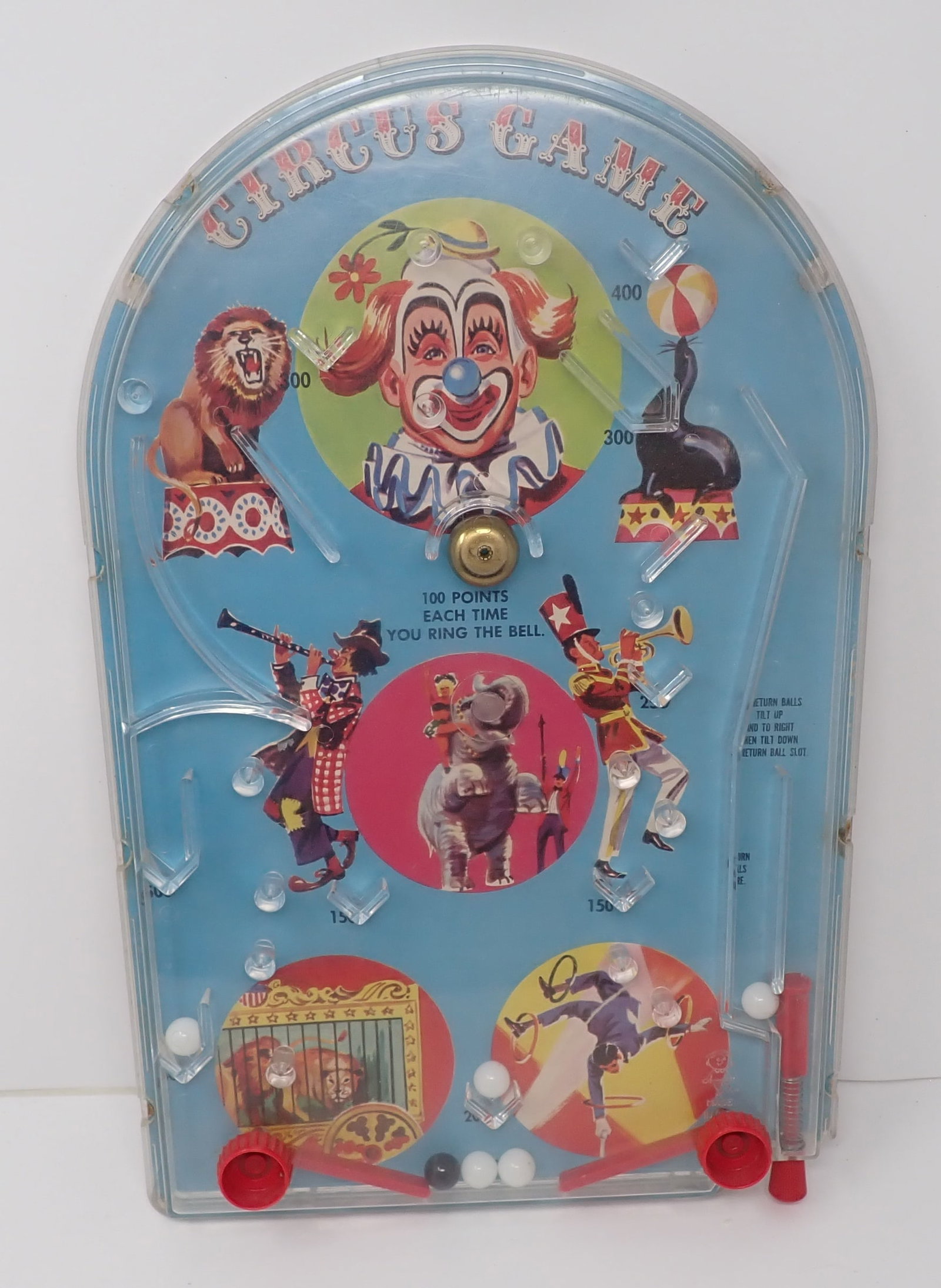 Circus Game Pinball: Approx 10 3/4" x 16 1/2". Shipping available