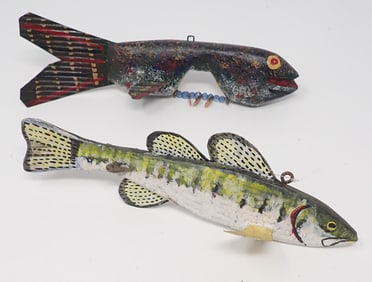 Folk Art Fish Decoys incl Lael