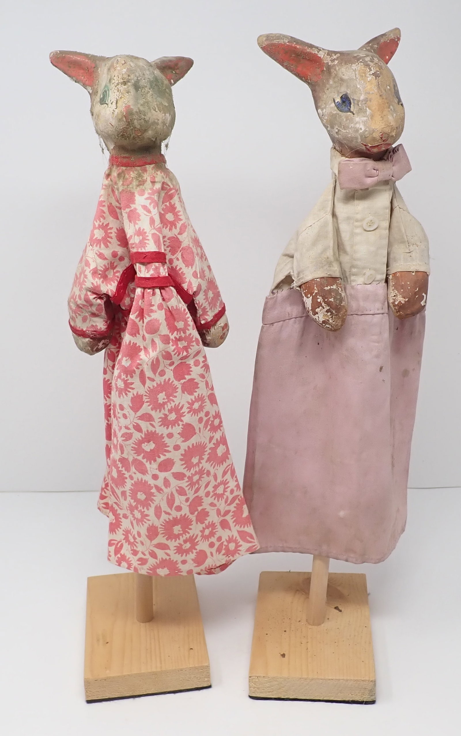 2 Rabbit Paper Mache Puppets (1 of 6)