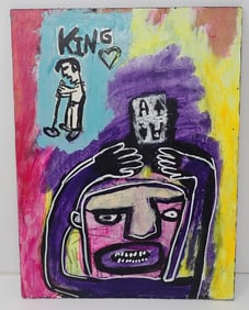 T-Marie Nolan Folk Art King n Ace Painting