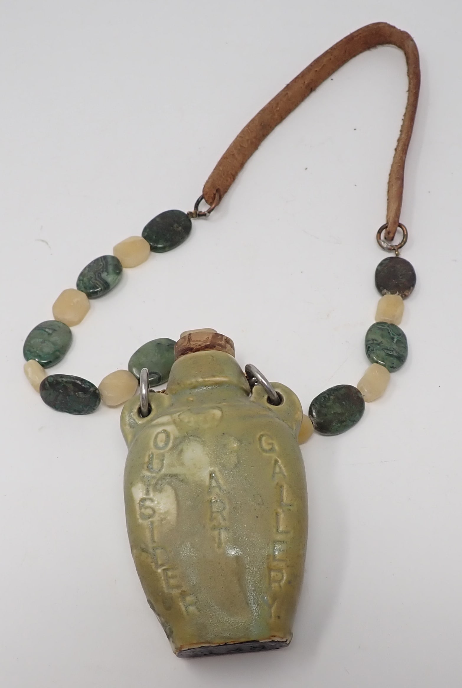 Dion Hitchings Outsider Gallery Pottery Flask (1 of 5)