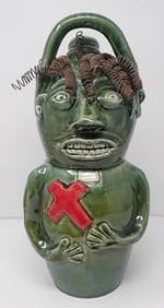 Randy Tobias Pottery Face Jug