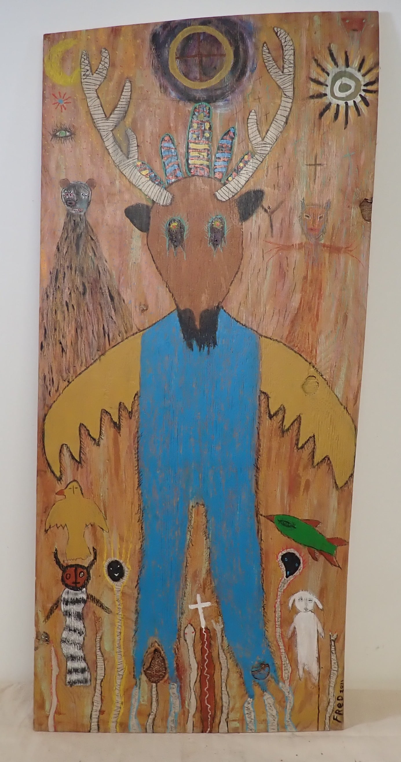 2011 Billy Fred Hellams Outsider Art Deer (1 of 6)