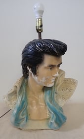 Elvis Presley Chalkware Bust Lamp
