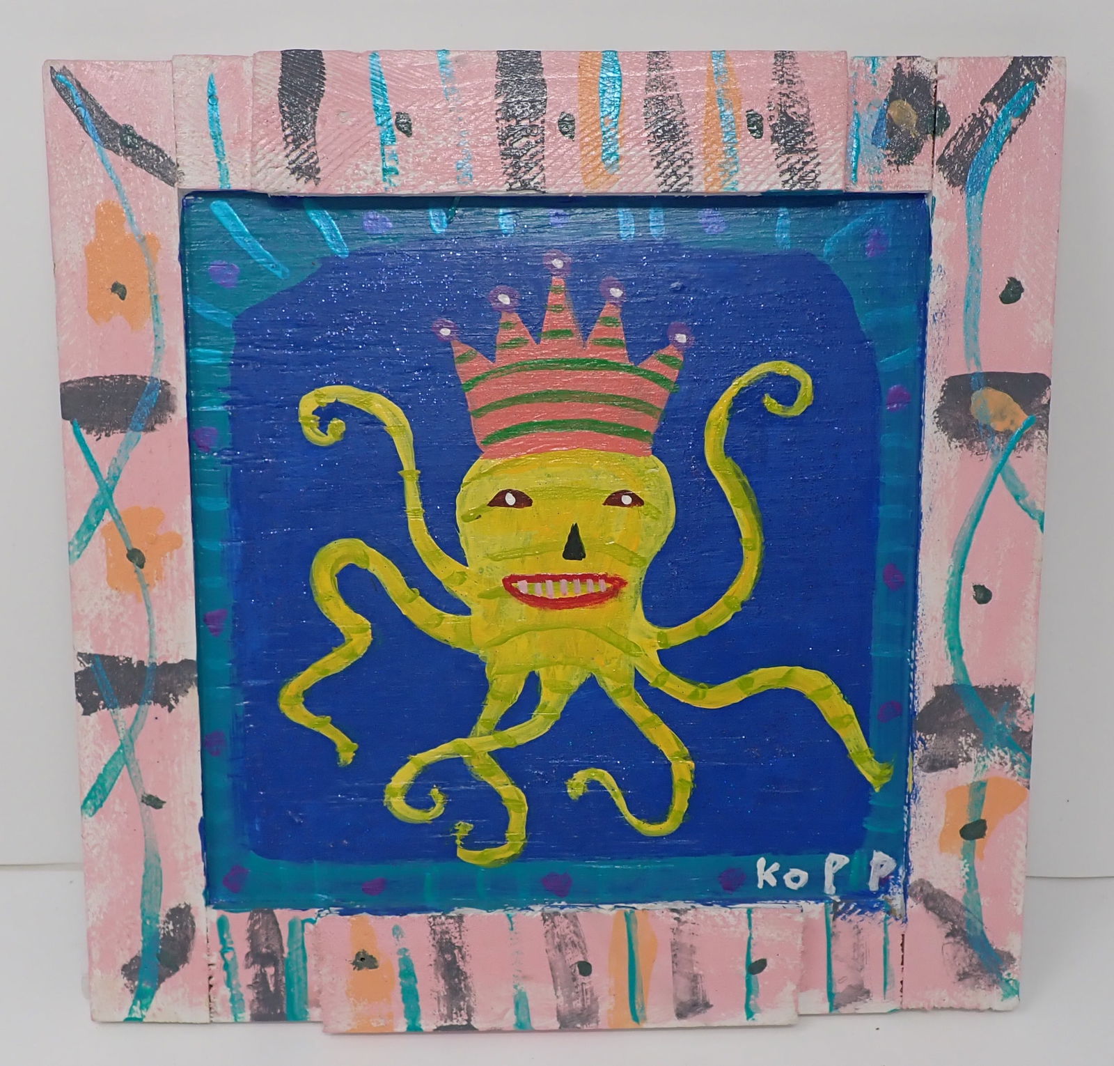 Jim Kopp Outsider Art Octopus Painting (1 of 2)