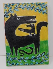 2024 T-Marie Nolan Horse Bird Snake Acrylic on Canvas