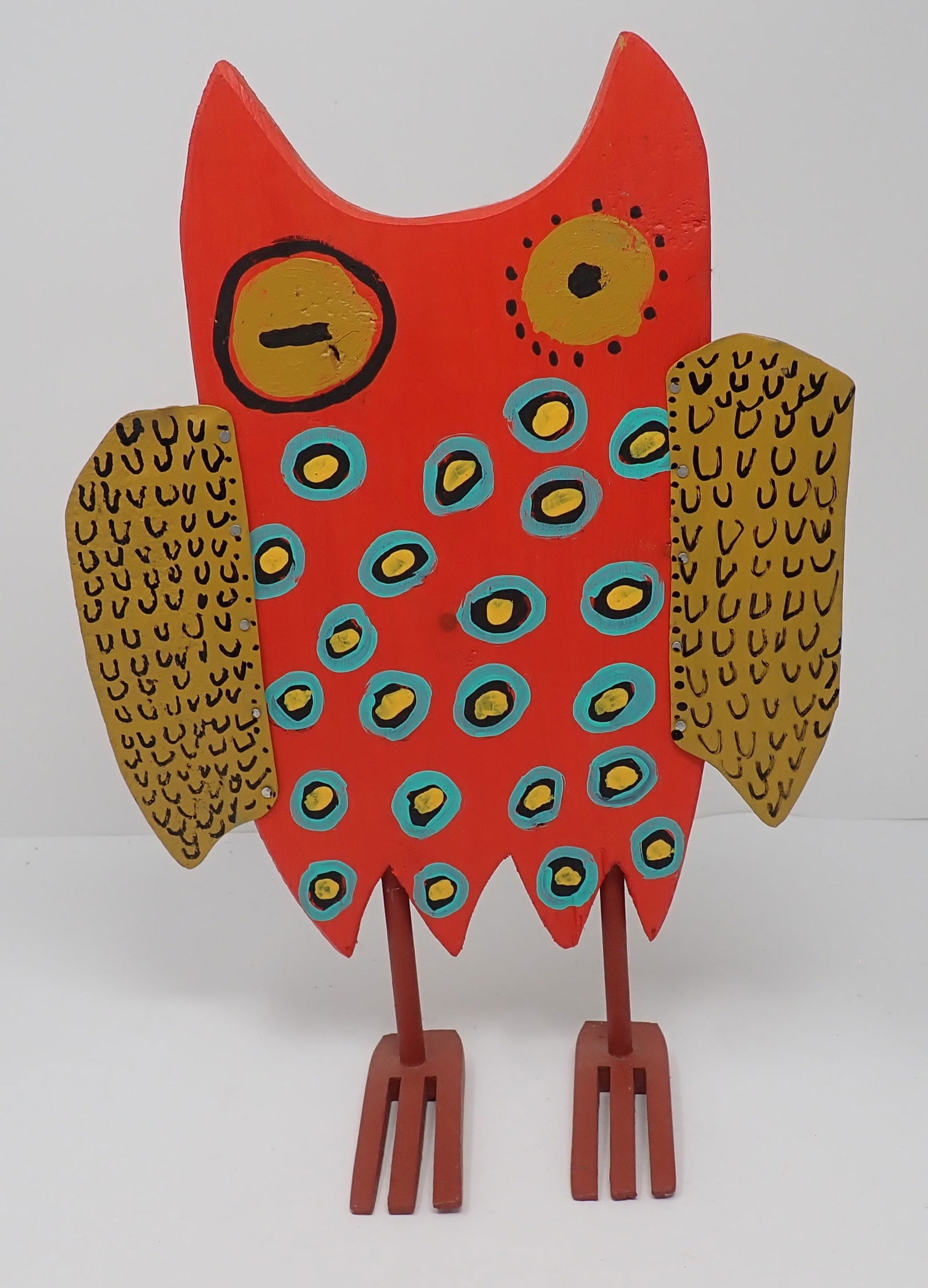 Billy Fred Hellams Polychrome Owl (1 of 3)