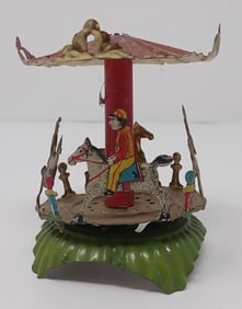 Meier Tin Lithograph Carousel Penny Toy