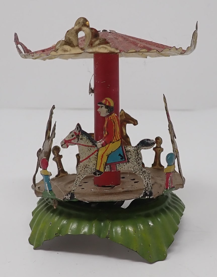 Meier Tin Lithograph Carousel Penny Toy (1 of 6)