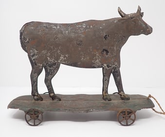 Tin Cow Pull Toy