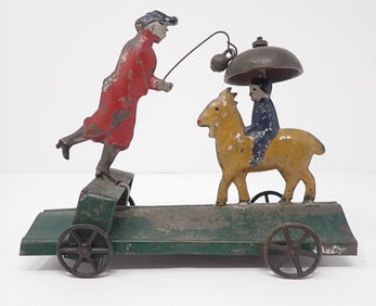 Fallows Boy on Goat w/ Bell Pull Toy