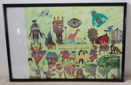 Outsider Art Milford NJ Mixed Media Collage