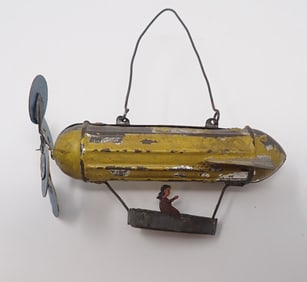 Hand Painted Zeppelin Air Ship Penny Toy