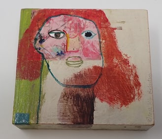 2012 Kim Robertson Acrylic Collage on Wood