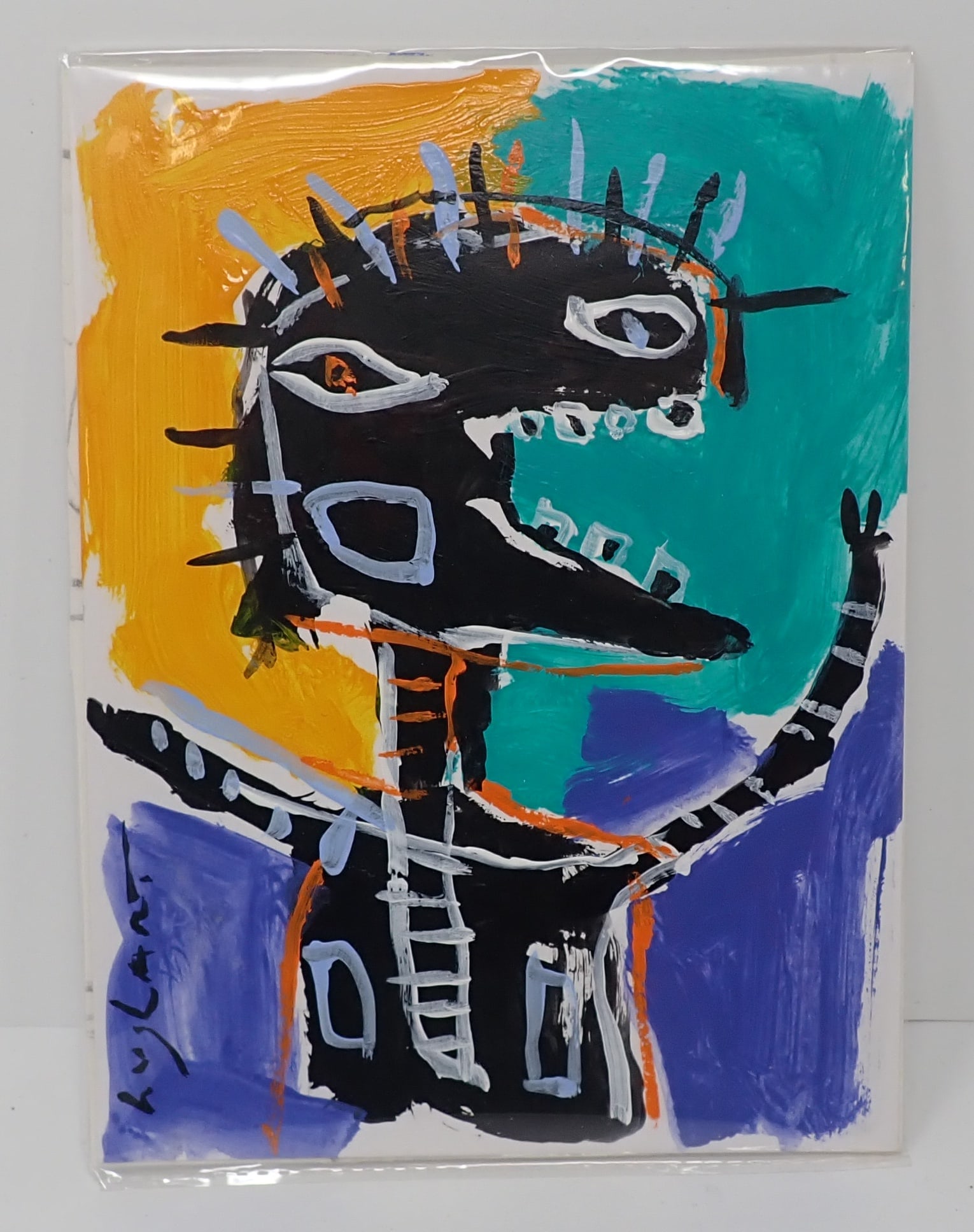 Signed Outsider Art on Board (1 of 3)