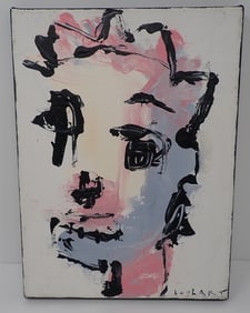 Jeff Hughart Folk Art Acrylic on Canvas