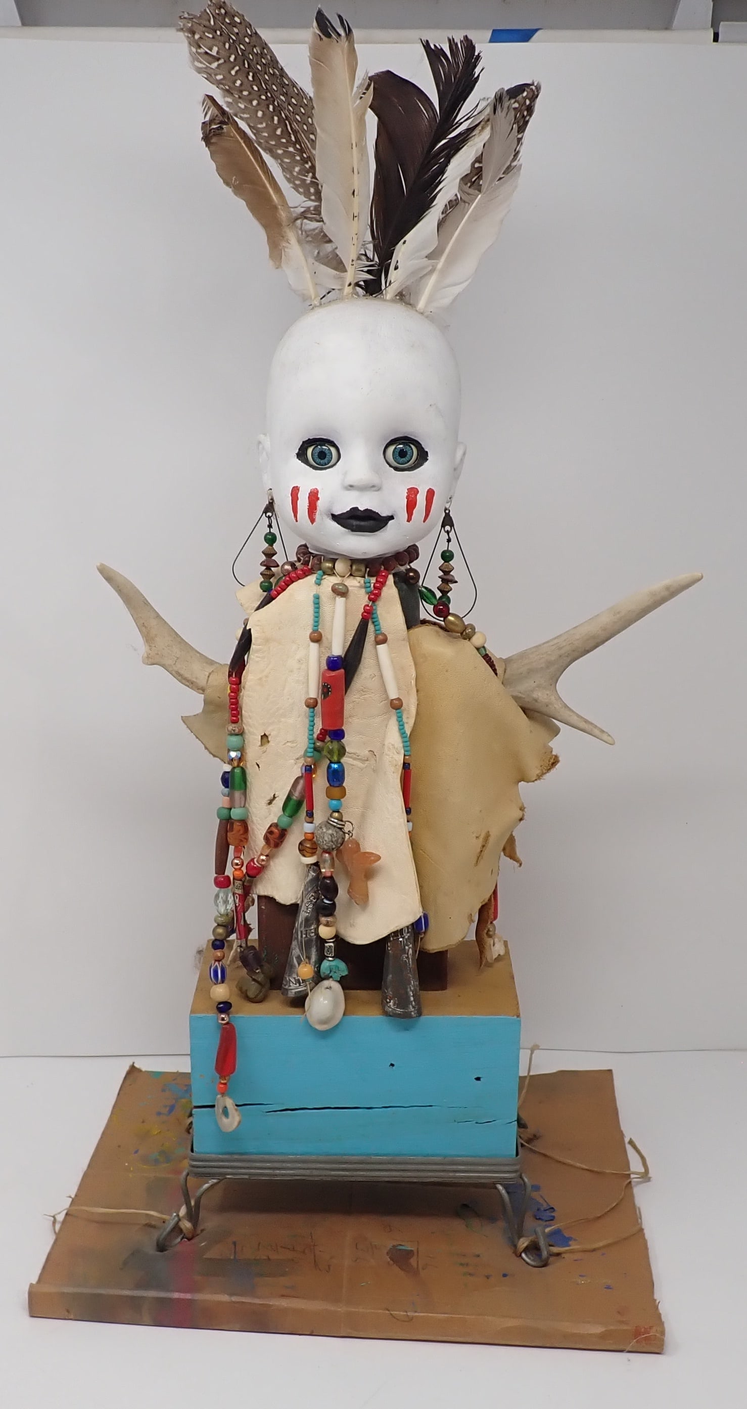 Billy Fred Hellams Native American Doll Sculpture (1 of 5)