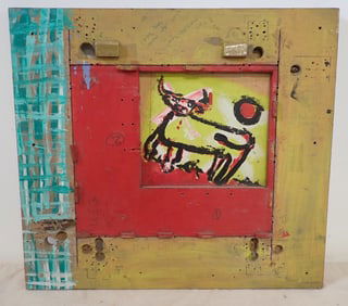 T Marie Nolan Outsider Art Acrylic on Board