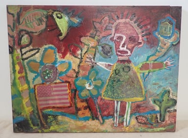 Kim Robertson Acrylic on Board Painting