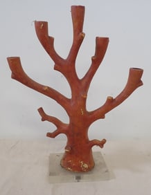 Resin Tree Sculpture w/ Lucite Base